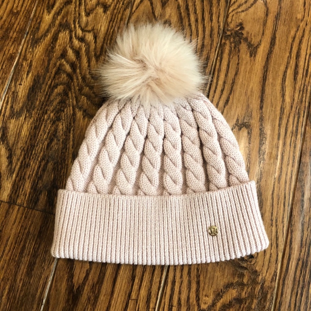 Lulu Lemon light pink beanie
